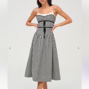 For Love and Lemons Georgia Gingham Midi Dress